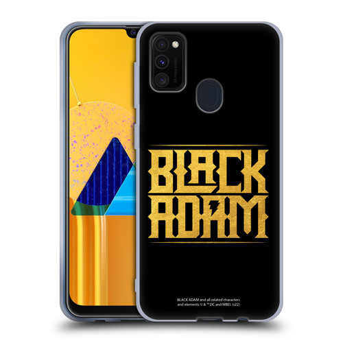 Black Adam Graphics Logotype Soft Gel Case for Samsung Galaxy M30s (2019)/M21 (2020)