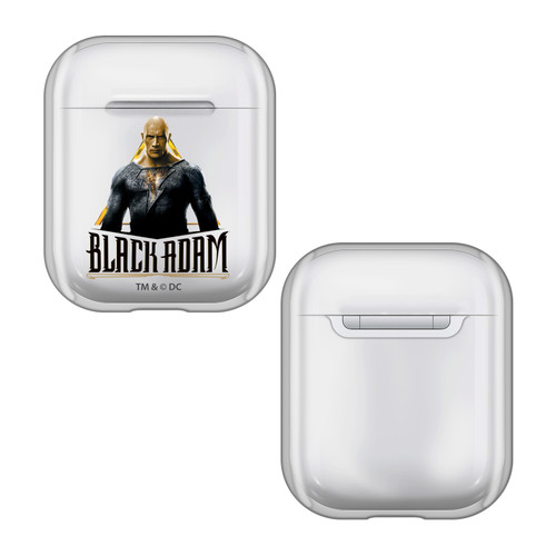 Black Adam Graphics Black Adam Clear Hard Crystal Cover Case for Apple AirPods 1 1st Gen / 2 2nd Gen Charging Case