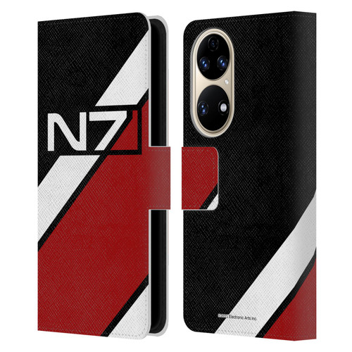 EA Bioware Mass Effect Graphics N7 Logo Stripes Leather Book Wallet Case Cover For Huawei P50