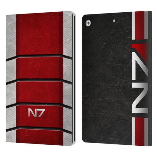 EA Bioware Mass Effect Graphics N7 Logo Armor Leather Book Wallet Case Cover For Apple iPad 10.2 2019/2020/2021