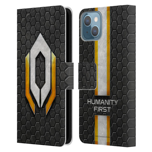 EA Bioware Mass Effect Graphics Cerberus Logo Leather Book Wallet Case Cover For Apple iPhone 13