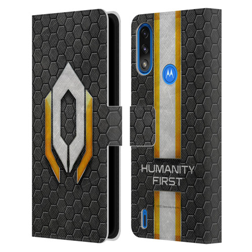 EA Bioware Mass Effect Graphics Cerberus Logo Leather Book Wallet Case Cover For Motorola Moto E7 Power / Moto E7i Power