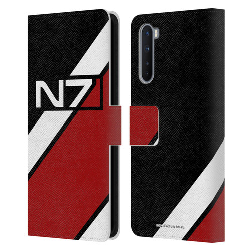 EA Bioware Mass Effect Graphics N7 Logo Stripes Leather Book Wallet Case Cover For OnePlus Nord 5G