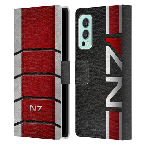EA Bioware Mass Effect Graphics N7 Logo Armor Leather Book Wallet Case Cover For OnePlus Nord 2 5G