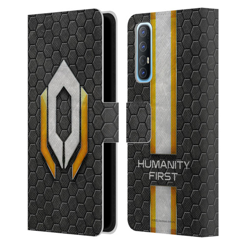 EA Bioware Mass Effect Graphics Cerberus Logo Leather Book Wallet Case Cover For OPPO Find X2 Neo 5G