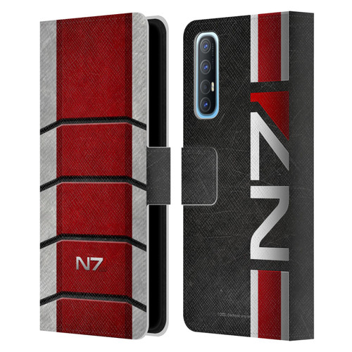 EA Bioware Mass Effect Graphics N7 Logo Armor Leather Book Wallet Case Cover For OPPO Find X2 Neo 5G