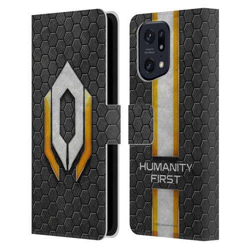 EA Bioware Mass Effect Graphics Cerberus Logo Leather Book Wallet Case Cover For OPPO Find X5 Pro