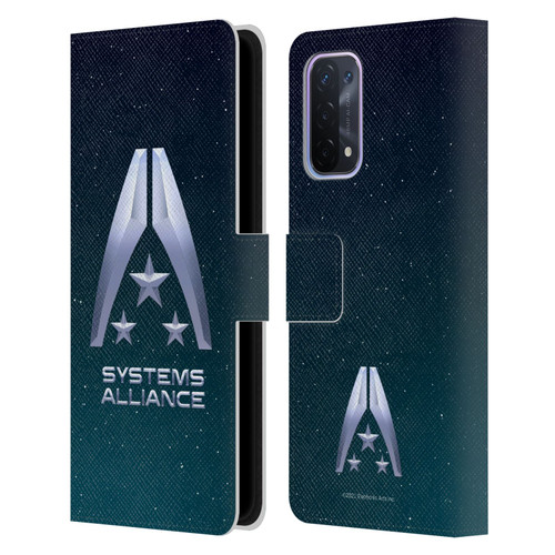 EA Bioware Mass Effect Graphics Systems Alliance Logo Leather Book Wallet Case Cover For OPPO A54 5G