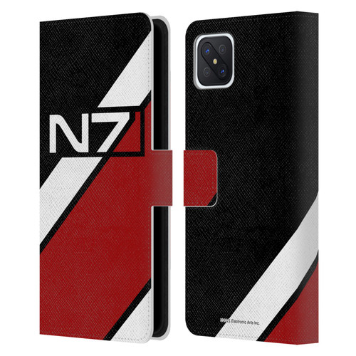 EA Bioware Mass Effect Graphics N7 Logo Stripes Leather Book Wallet Case Cover For OPPO Reno4 Z 5G