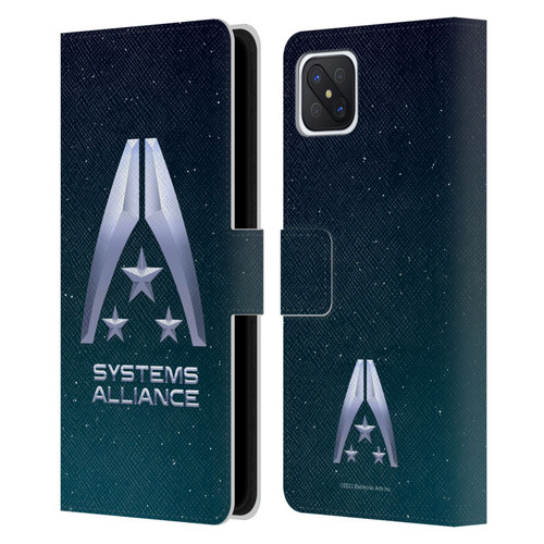 EA Bioware Mass Effect Graphics Systems Alliance Logo Leather Book Wallet Case Cover For OPPO Reno4 Z 5G
