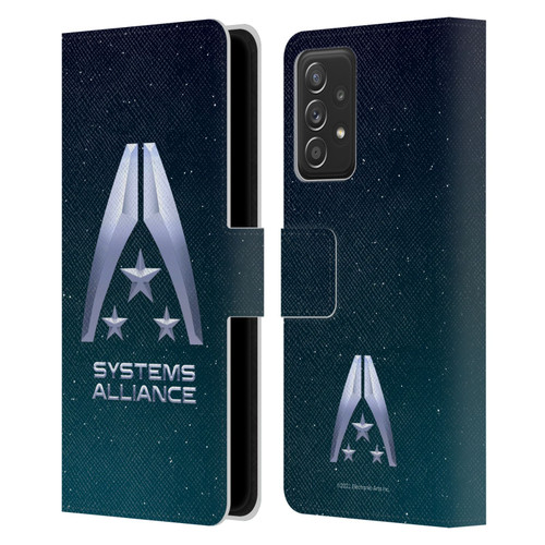 EA Bioware Mass Effect Graphics Systems Alliance Logo Leather Book Wallet Case Cover For Samsung Galaxy A53 5G (2022)