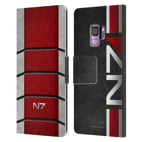 EA Bioware Mass Effect Graphics N7 Logo Armor Leather Book Wallet Case Cover For Samsung Galaxy S9