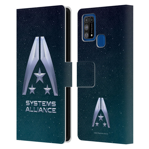 EA Bioware Mass Effect Graphics Systems Alliance Logo Leather Book Wallet Case Cover For Samsung Galaxy M31 (2020)