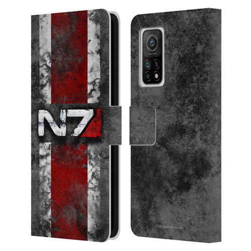 EA Bioware Mass Effect Graphics N7 Logo Distressed Leather Book Wallet Case Cover For Xiaomi Mi 10T 5G