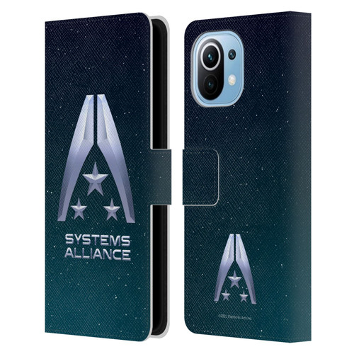 EA Bioware Mass Effect Graphics Systems Alliance Logo Leather Book Wallet Case Cover For Xiaomi Mi 11
