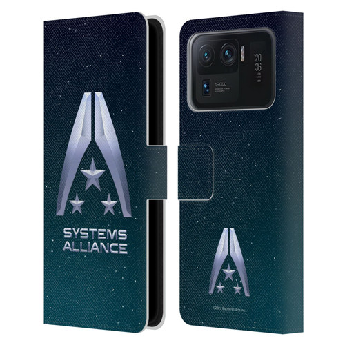 EA Bioware Mass Effect Graphics Systems Alliance Logo Leather Book Wallet Case Cover For Xiaomi Mi 11 Ultra