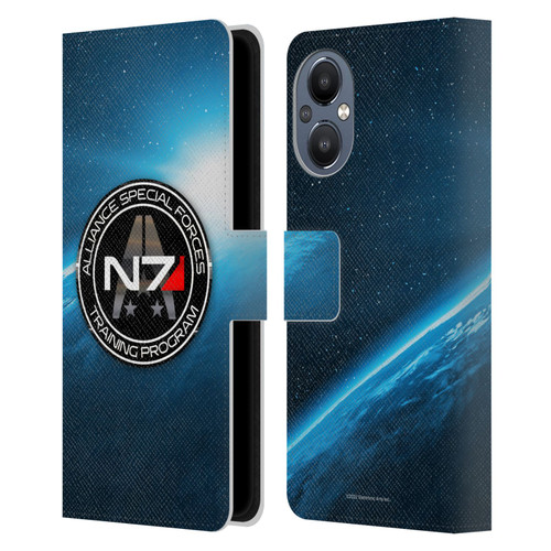 EA Bioware Mass Effect 3 Badges And Logos N7 Training Program Leather Book Wallet Case Cover For OnePlus Nord N20 5G