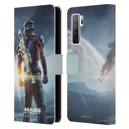 EA Bioware Mass Effect Andromeda Graphics Key Art Super Deluxe 2017 Leather Book Wallet Case Cover For Huawei Nova 7 SE/P40 Lite 5G