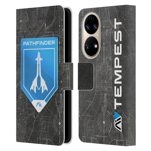 EA Bioware Mass Effect Andromeda Graphics Pathfinder Badge Leather Book Wallet Case Cover For Huawei P50
