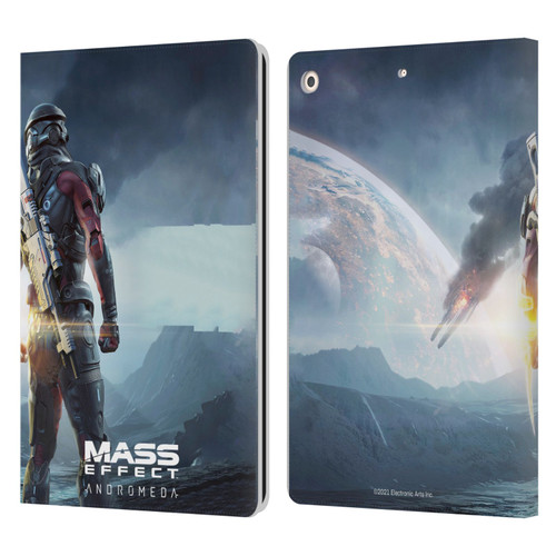 EA Bioware Mass Effect Andromeda Graphics Key Art Super Deluxe 2017 Leather Book Wallet Case Cover For Apple iPad 10.2 2019/2020/2021
