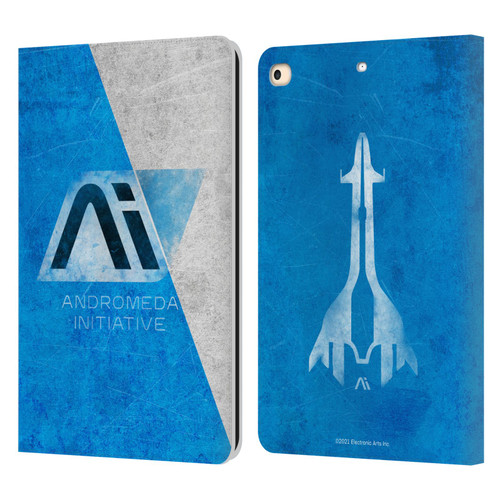 EA Bioware Mass Effect Andromeda Graphics Initiative Distressed Leather Book Wallet Case Cover For Apple iPad 9.7 2017 / iPad 9.7 2018