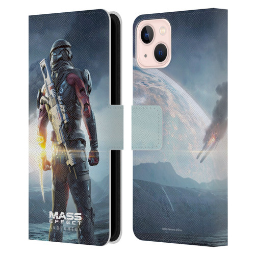 EA Bioware Mass Effect Andromeda Graphics Key Art Super Deluxe 2017 Leather Book Wallet Case Cover For Apple iPhone 13