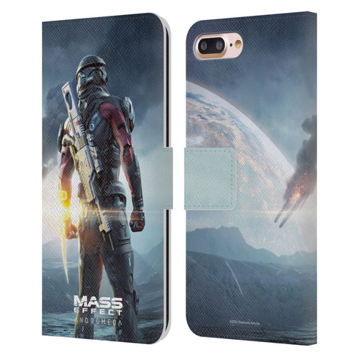 EA Bioware Mass Effect Andromeda Graphics Key Art Super Deluxe 2017 Leather Book Wallet Case Cover For Apple iPhone 7 Plus / iPhone 8 Plus