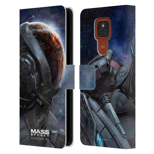 EA Bioware Mass Effect Andromeda Graphics Key Art 2017 Leather Book Wallet Case Cover For Motorola Moto E7 Plus