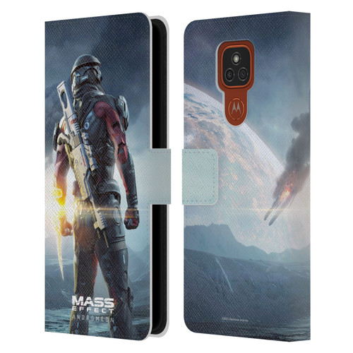 EA Bioware Mass Effect Andromeda Graphics Key Art Super Deluxe 2017 Leather Book Wallet Case Cover For Motorola Moto E7 Plus