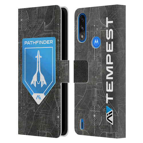 EA Bioware Mass Effect Andromeda Graphics Pathfinder Badge Leather Book Wallet Case Cover For Motorola Moto E7 Power / Moto E7i Power