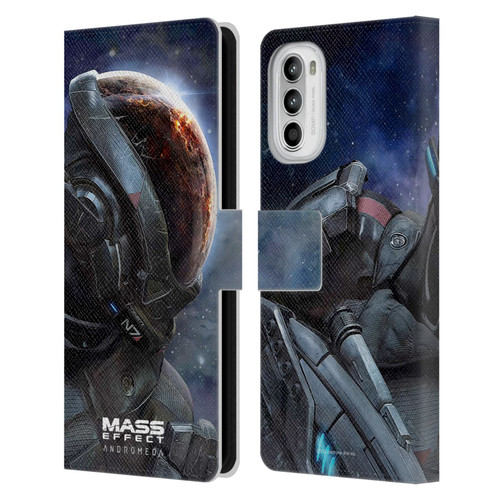 EA Bioware Mass Effect Andromeda Graphics Key Art 2017 Leather Book Wallet Case Cover For Motorola Moto G52