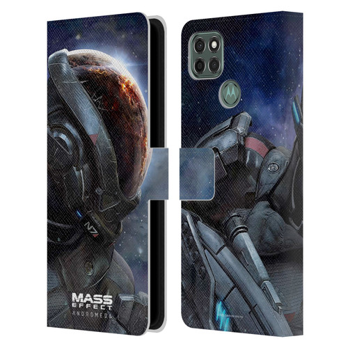 EA Bioware Mass Effect Andromeda Graphics Key Art 2017 Leather Book Wallet Case Cover For Motorola Moto G9 Power