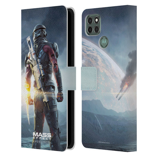 EA Bioware Mass Effect Andromeda Graphics Key Art Super Deluxe 2017 Leather Book Wallet Case Cover For Motorola Moto G9 Power