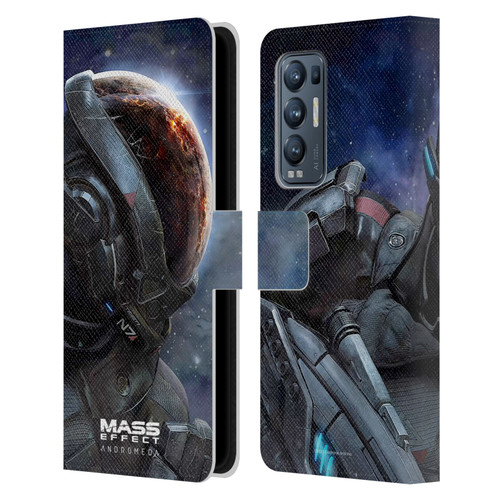 EA Bioware Mass Effect Andromeda Graphics Key Art 2017 Leather Book Wallet Case Cover For OPPO Find X3 Neo / Reno5 Pro+ 5G