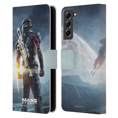 EA Bioware Mass Effect Andromeda Graphics Key Art Super Deluxe 2017 Leather Book Wallet Case Cover For Samsung Galaxy S21 FE 5G