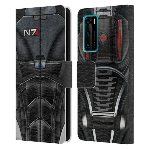 EA Bioware Mass Effect Armor Collection N7 Leather Book Wallet Case Cover For Huawei P40 5G