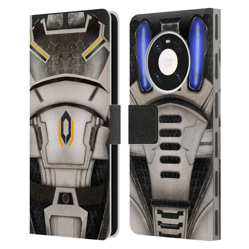 EA Bioware Mass Effect Armor Collection Cerberus Leather Book Wallet Case Cover For Huawei Mate 40 Pro 5G