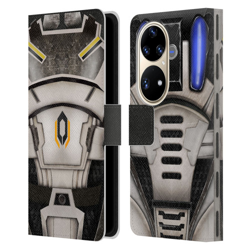 EA Bioware Mass Effect Armor Collection Cerberus Leather Book Wallet Case Cover For Huawei P50 Pro