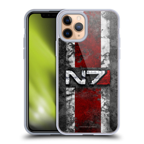 EA Bioware Mass Effect Graphics N7 Logo Distressed Soft Gel Case for Apple iPhone 11 Pro & MagSafe