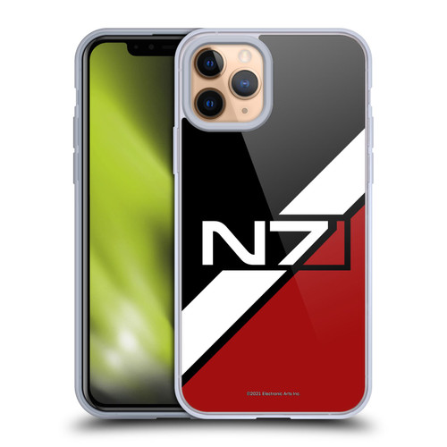 EA Bioware Mass Effect Graphics N7 Logo Stripes Soft Gel Case for Apple iPhone 11 Pro & MagSafe