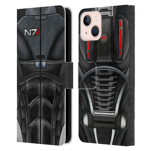 EA Bioware Mass Effect Armor Collection N7 Leather Book Wallet Case Cover For Apple iPhone 13
