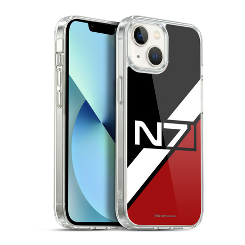 EA Bioware Mass Effect Graphics N7 Logo Stripes Soft Gel Case for Apple iPhone 13
