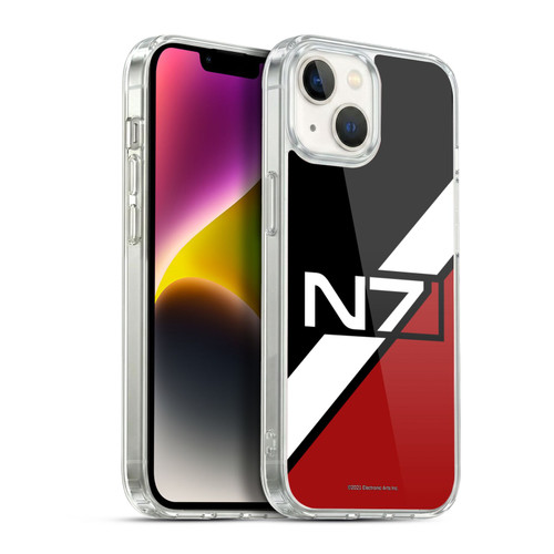 EA Bioware Mass Effect Graphics N7 Logo Stripes Soft Gel Case for Apple iPhone 14