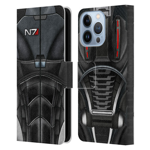 EA Bioware Mass Effect Armor Collection N7 Leather Book Wallet Case Cover For Apple iPhone 13 Pro