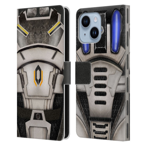 EA Bioware Mass Effect Armor Collection Cerberus Leather Book Wallet Case Cover For Apple iPhone 14 Plus