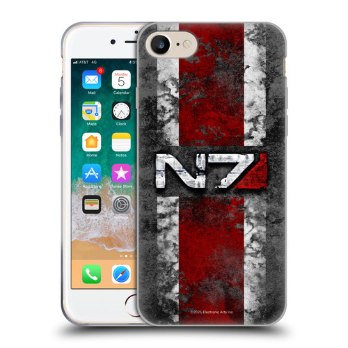 EA Bioware Mass Effect Graphics N7 Logo Distressed Soft Gel Case for Apple iPhone 7 / 8 / SE 2020 & 2022 & MagSafe