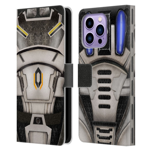 EA Bioware Mass Effect Armor Collection Cerberus Leather Book Wallet Case Cover For Apple iPhone 14 Pro Max