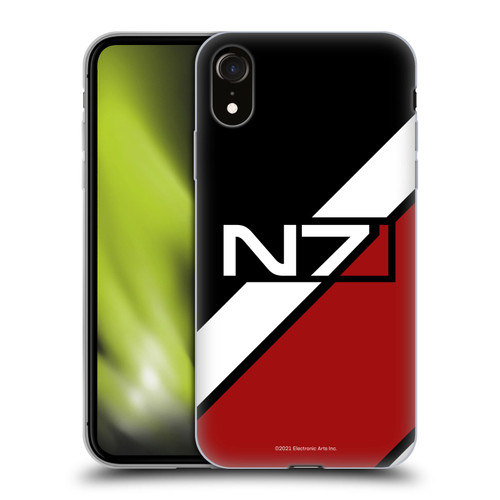 EA Bioware Mass Effect Graphics N7 Logo Stripes Soft Gel Case for Apple iPhone XR