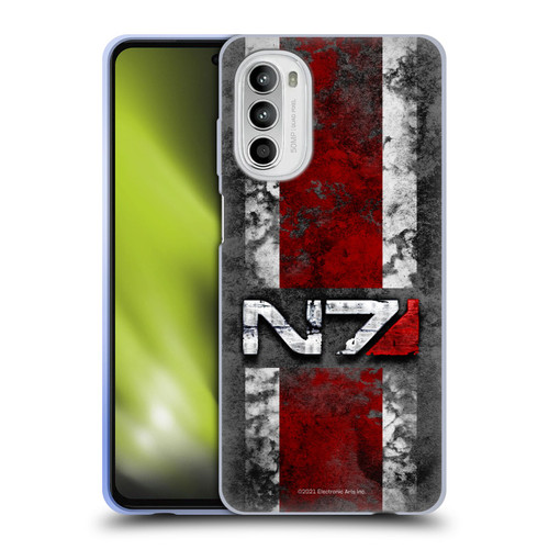 EA Bioware Mass Effect Graphics N7 Logo Distressed Soft Gel Case for Motorola Moto G52