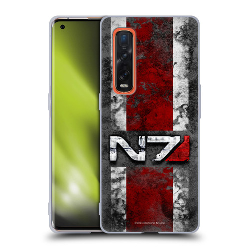 EA Bioware Mass Effect Graphics N7 Logo Distressed Soft Gel Case for OPPO Find X2 Pro 5G
